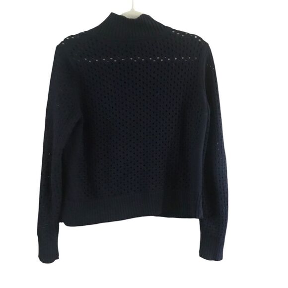 Talbots Blue Crochet Button Up Cardigan Medium - Picture 7 of 7